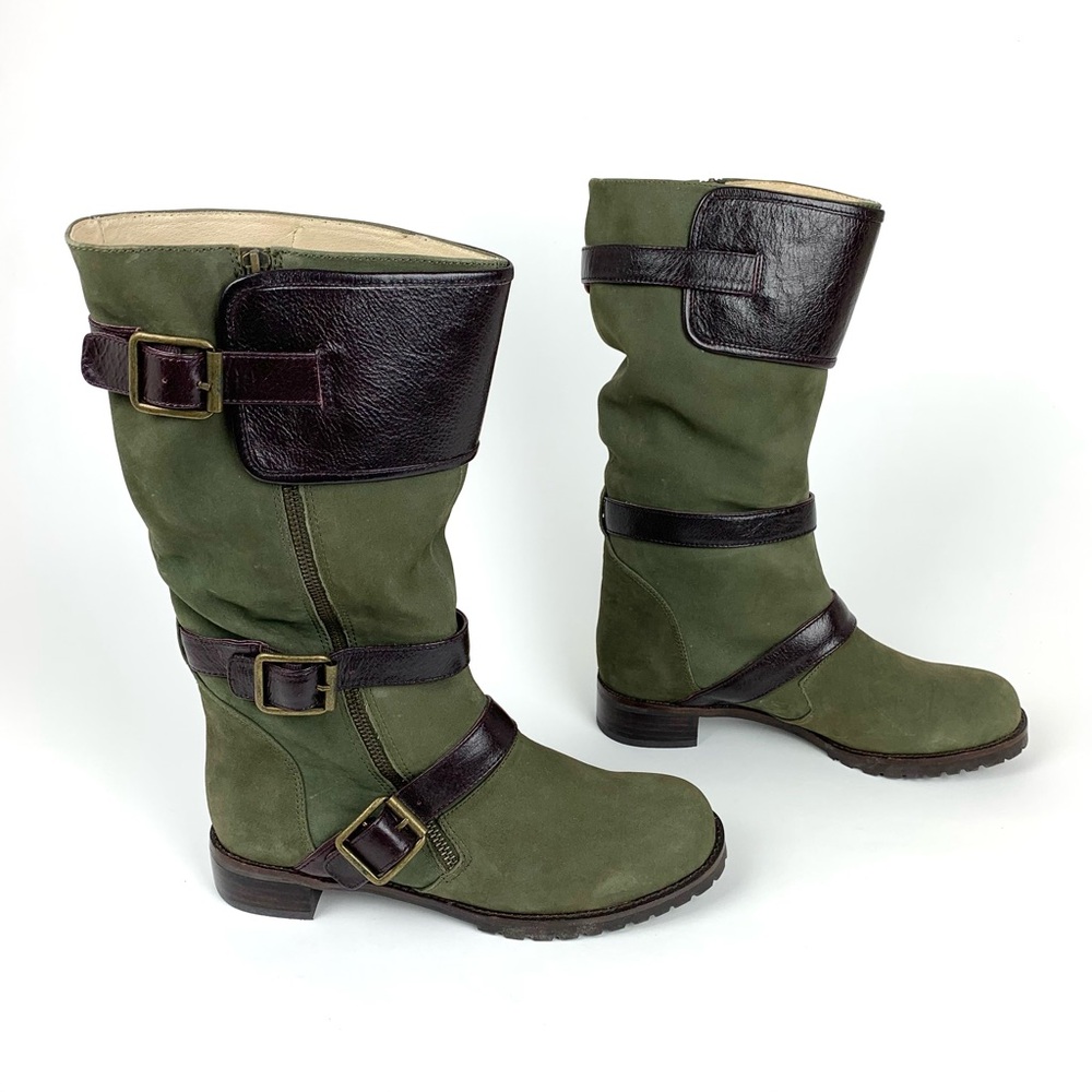 Farylrobin for Anthropologie triple strap buckle boots, new, never worn.